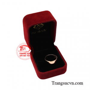 Nhẫn vàng hồng trơn chất lượng bảo hành chu đáo.