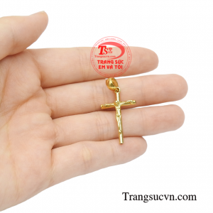 Thánh giá vàng Giê-su chất lượng bảo hành 6 tháng.