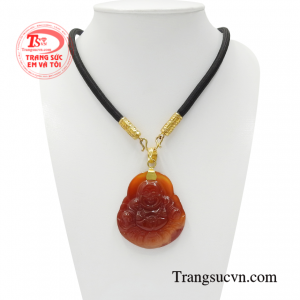 Bộ mặt phật mã não vàng tây mang vẻ đẹp lịch thiệp của các quý ông.