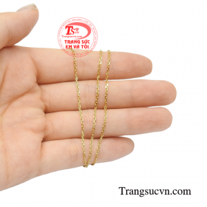 Dây chuyền vàng tây nữ giới 10k sáng bóng.