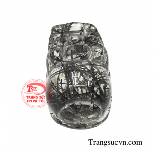 Mặt tỳ hưu thạch anh tóc chất lượng bền đẹp.