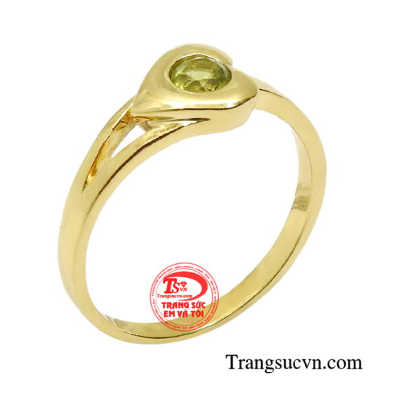 Nhẫn nữ peridot tình yêu