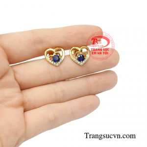 Hoa tai sapphire phúc lộc bảo hành chu đáo.