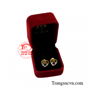 Hoa tai sapphire phúc lộc đảm bảo chất lượng.