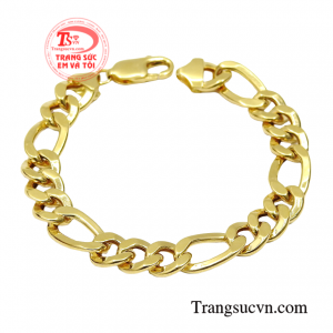 Lắc tay nam vàng hiện đại chế tác theo công nghệ 3D chất lượng thể hiện sự mạnh mẽ và đam mê cho phái mạnh.