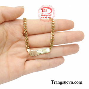 Lắc vàng trẻ em dễ thương tinh tế.