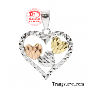 Mặt vàng trắng nữ trái tim là món phụ kiện giúp các cô gái tăng thêm sự tự tin của chính mình.