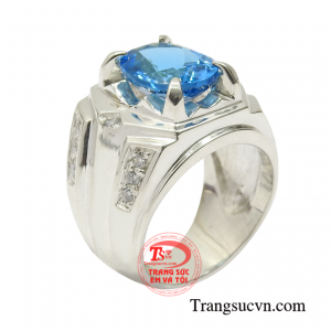 Nhẫn bạc nam topaz mệnh thủy là sản phẩm ý nghĩa dành riêng cho phái mạnh.