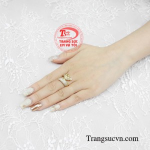 Nhẫn vàng hồ ly may mắn