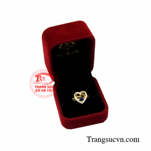 Nhẫn vàng sapphire trang nhã quý phái, uy tín.
