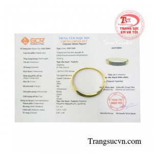 Vòng tay vàng tây cẩm thạch phong thủy.