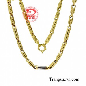 Dây chuyền nam vàng cuốn hút