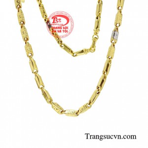 Dây chuyền nam vàng phóng khoáng