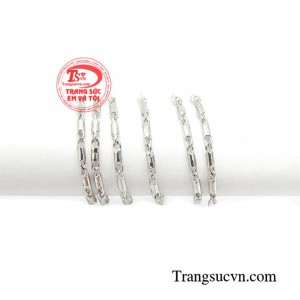 Dây chuyền vàng trắng trang nhã