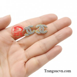 Hoa tai vàng tây dành cho nữ kiểu tinh tế, đeo hoa tai hợp thời trang