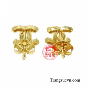 Hoa tai chanel xinh xắn 18k sang trọng, tinh tế
