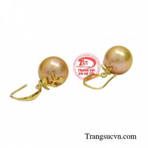 Hoa tai vàng tây dành cho nữ kiểu tinh tế, đeo hoa tai hợp thời trang