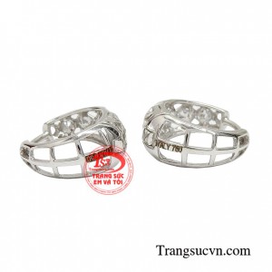 Hoa tai vàng tây dành cho nữ kiểu tinh tế, đeo hoa tai hợp thời trang