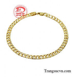 Lắc tay nam vàng lãng tử mang đến phong cách lịch lãm và sang trọng cho phái mạnh với điểm nhấn là các mắt xích kết hợp với nhau