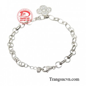Lắc tay vàng trắng duyên dáng
