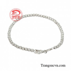 Lắc tay vàng trắng xinh xắn