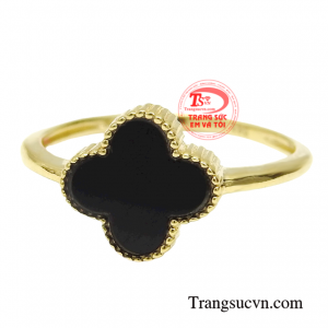 Nhẫn cỏ 4 lá dễ thương