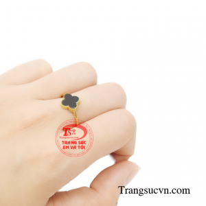 Nhẫn cỏ 4 lá dễ thương