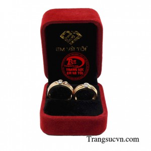 Nhẫn cưới hạnh phúc lâu dài đẹp 18k sang trọng