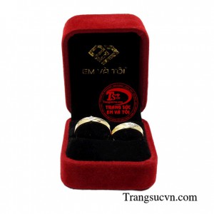 Nhẫn cưới tình yêu đong đầy vàng 18k sang trọng