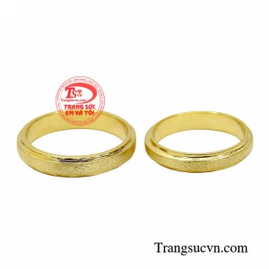 Nhẫn cưới vàng tây gắn kết