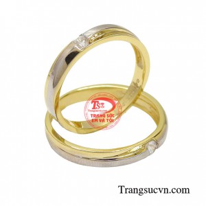Nhẫn cưới vàng tây kết nối