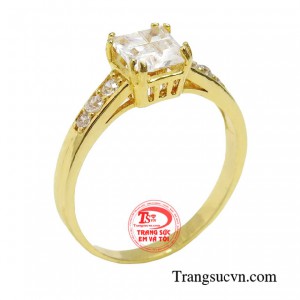 Nhẫn nữ vàng trẻ trung toát lên vẻ đẹp tươi tắn. 