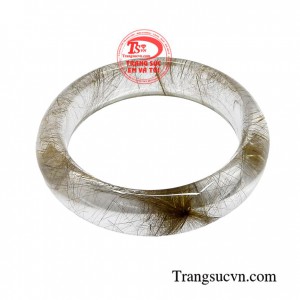 Vòng tay thạch anh tóc an yên có giấy kiểm định đá tự nhiên