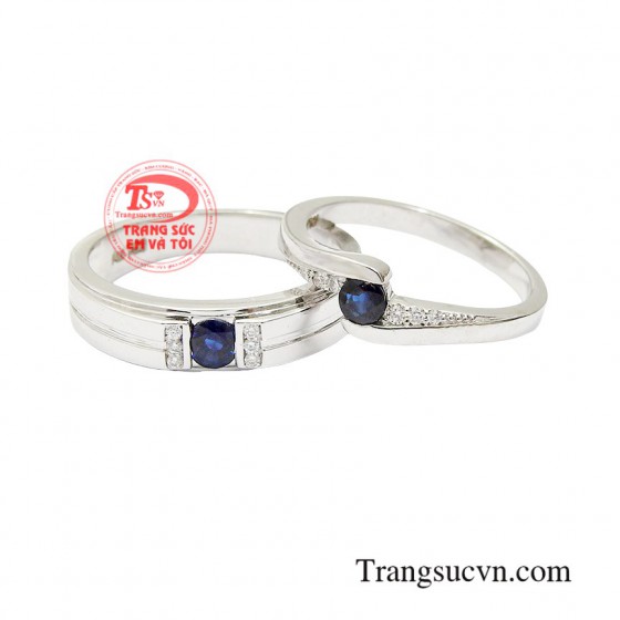 Nhẫn cưới sapphire thủy chung