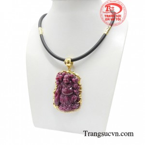 Bộ dây phật bọc vàng hoan hỉ được chế tác hình phật Di Lặc thể hiện sự vui vẻ, hạnh phúc và lạc quan trong cuộc sống