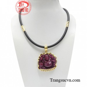 Bộ dây phật bọc vàng phước lành với nụ cười khoan dung, độ lượng, an nhiên