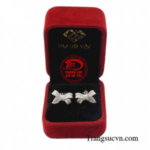 Hoa tai bạc duyên dáng