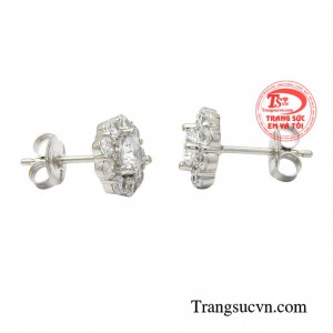 Hoa tai vàng tây dành cho nữ kiểu tinh tế, đeo hoa tai hợp thời trang