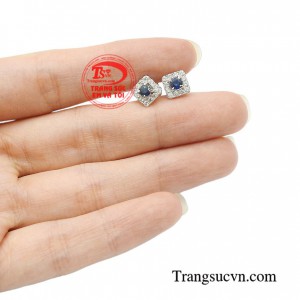 Hoa tai sapphire thời thượng là biểu tượng của tình yêu, hôn nhân bền vững, sự giàu có và lòng thủy chung