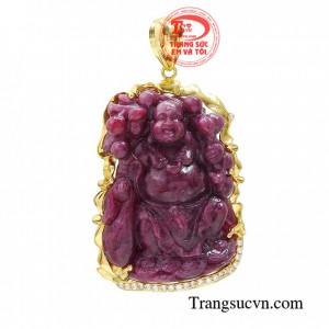 Mặt phật bọc vàng hoan hỉ là biểu tượng của niềm vui vẻ, mang đến phúc lộc và hạnh phúc