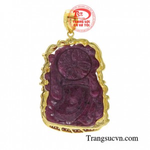 Mặt dây chuyền nam chạm khắc bọc vàng 14k sáng bóng đảm bảo chất lượng hợp thời trang, sang trọng và phong thủy