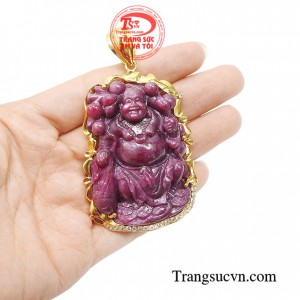 Mặt phật bọc vàng hoan hỉ là biểu tượng của niềm vui vẻ, mang đến phúc lộc và hạnh phúc