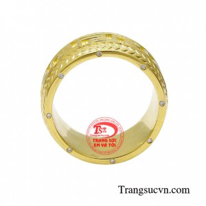 Nhẫn Vàng Trắng Nam