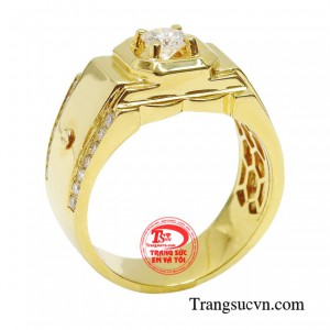 Nhẫn nam kim cương thời trang là món trang sức thượng lưu nâng tầm đẳng cấp cho phái mạnh.