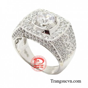 Nhẫn nam moisanite thời thượng mang đậm phong cách lịch lãm, thời trang