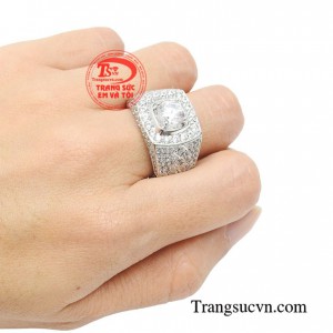 Nhẫn nam moisanite thời thượng