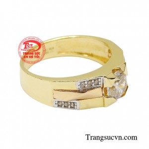 Nhẫn Vàng Trắng Nam