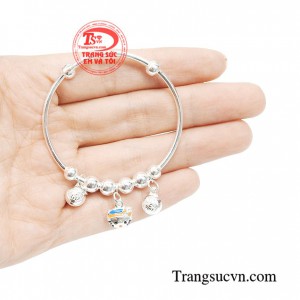 Vòng tay bạc yêu thương chất lượng bạc cao cấp không xỉn màu do đeo lâu