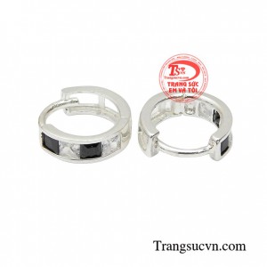 Hoa tai bạc dễ thương