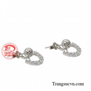 Hoa tai vàng tây dành cho nữ kiểu tinh tế, đeo hoa tai hợp thời trang